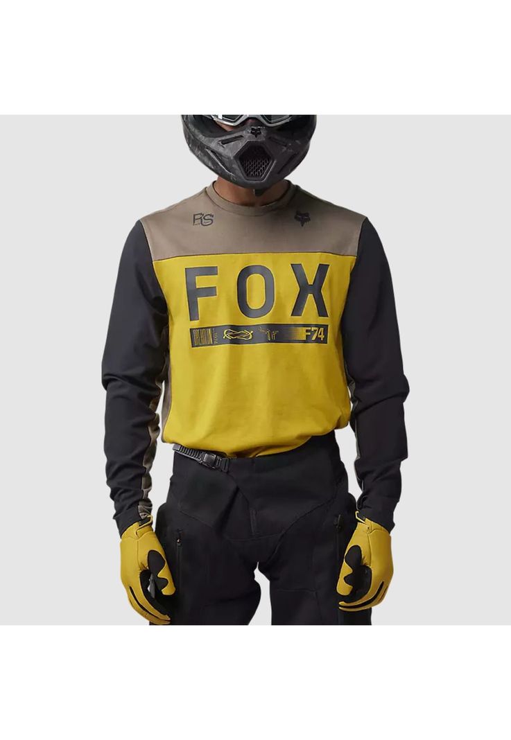 Polera Moto Ranger Off-Road Amarillo Mostaza Fox-2