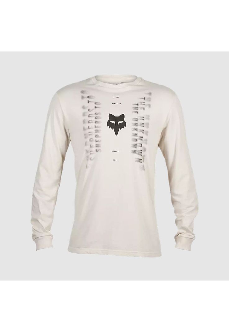 Polera Lifestyle Faded Out Premium Manga Larga Blanco Fox-1