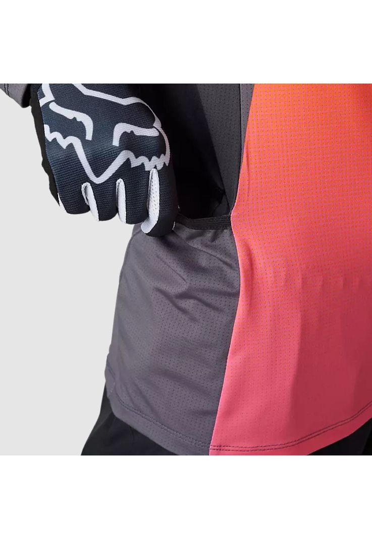 Polera Moto Mujer Ranger Drive Krux SXS Con Cuello Naranjo Fox-4