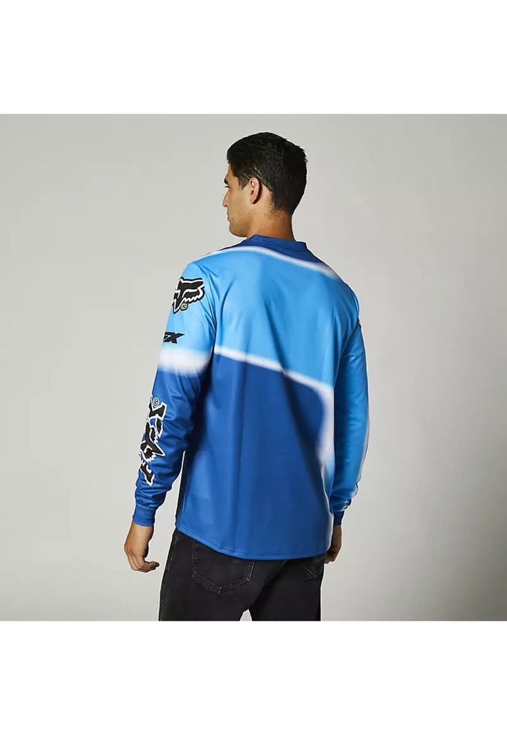 Polera Lifestyle Manga Larga Powerband Azul Fox-1