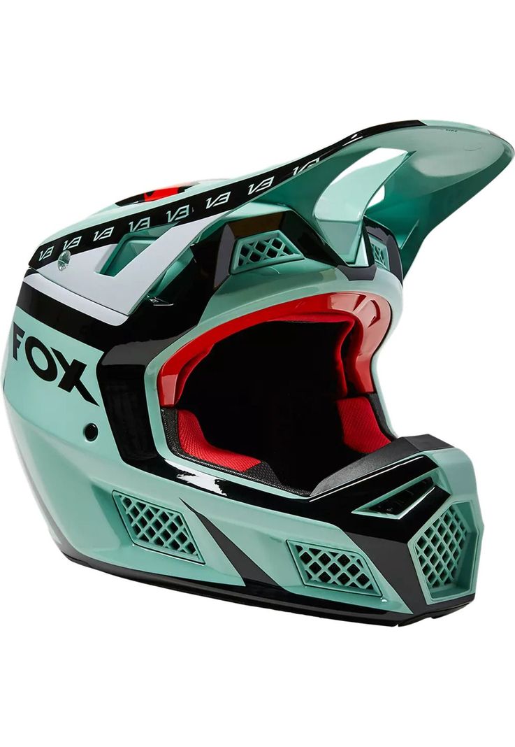 Casco Moto V3 RS DVIDE Verde Agua Fox-0