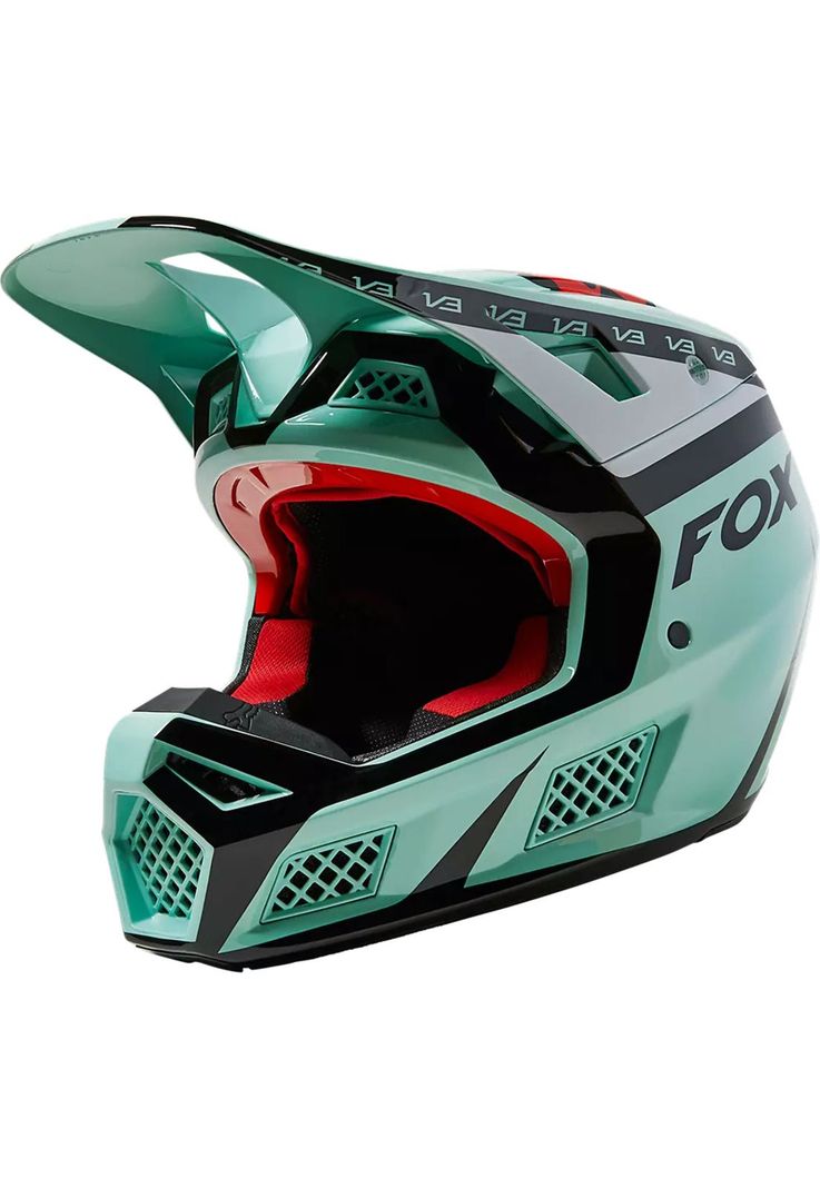 Casco Moto V3 RS DVIDE Verde Agua Fox-1