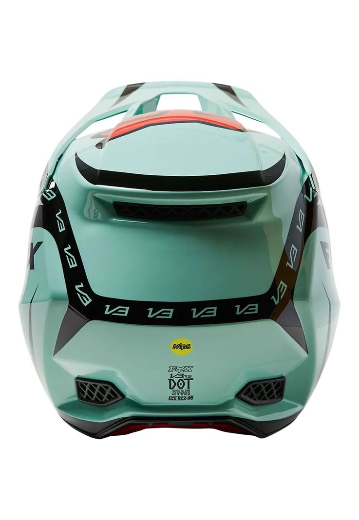 Casco Moto V3 RS DVIDE Verde Agua Fox-3