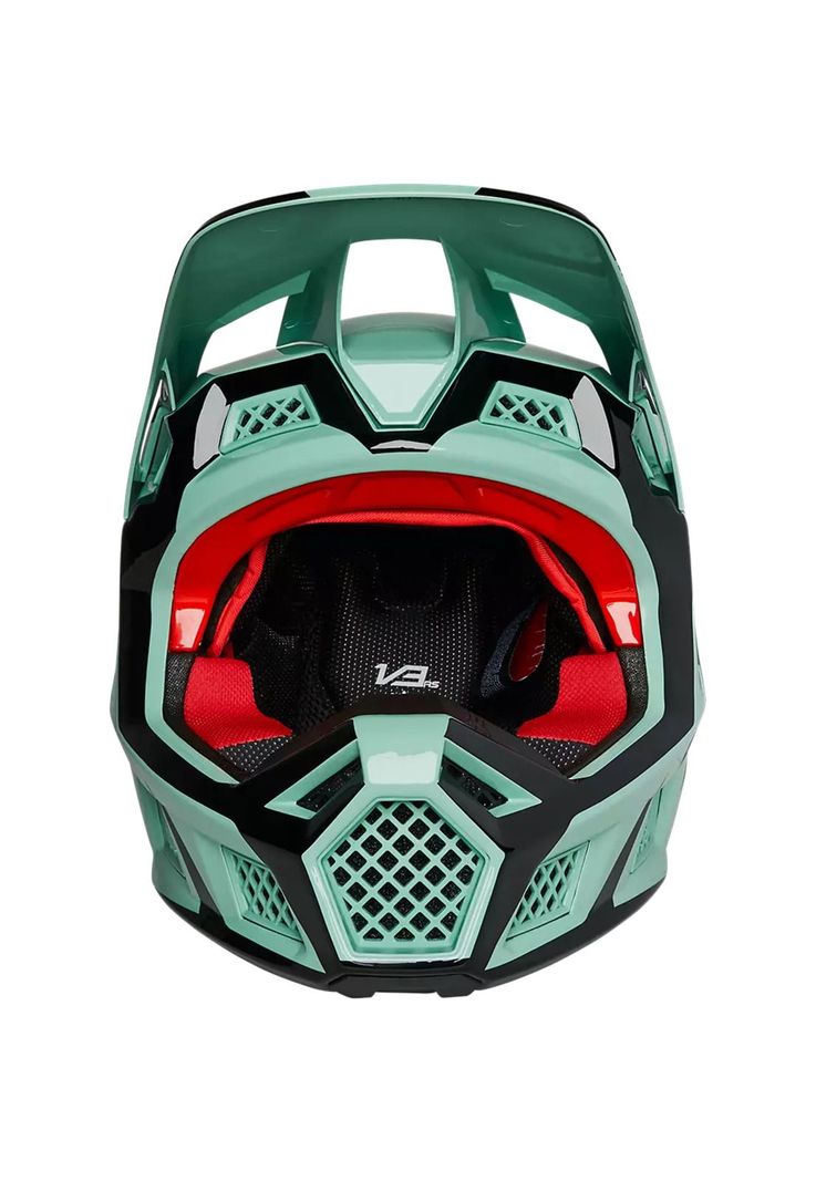 Casco Moto V3 RS DVIDE Verde Agua Fox-4