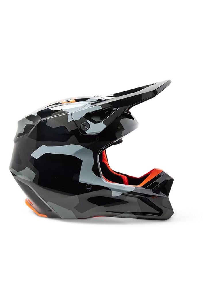 Casco Moto V1 Bnkr Camo Negro Fox-1