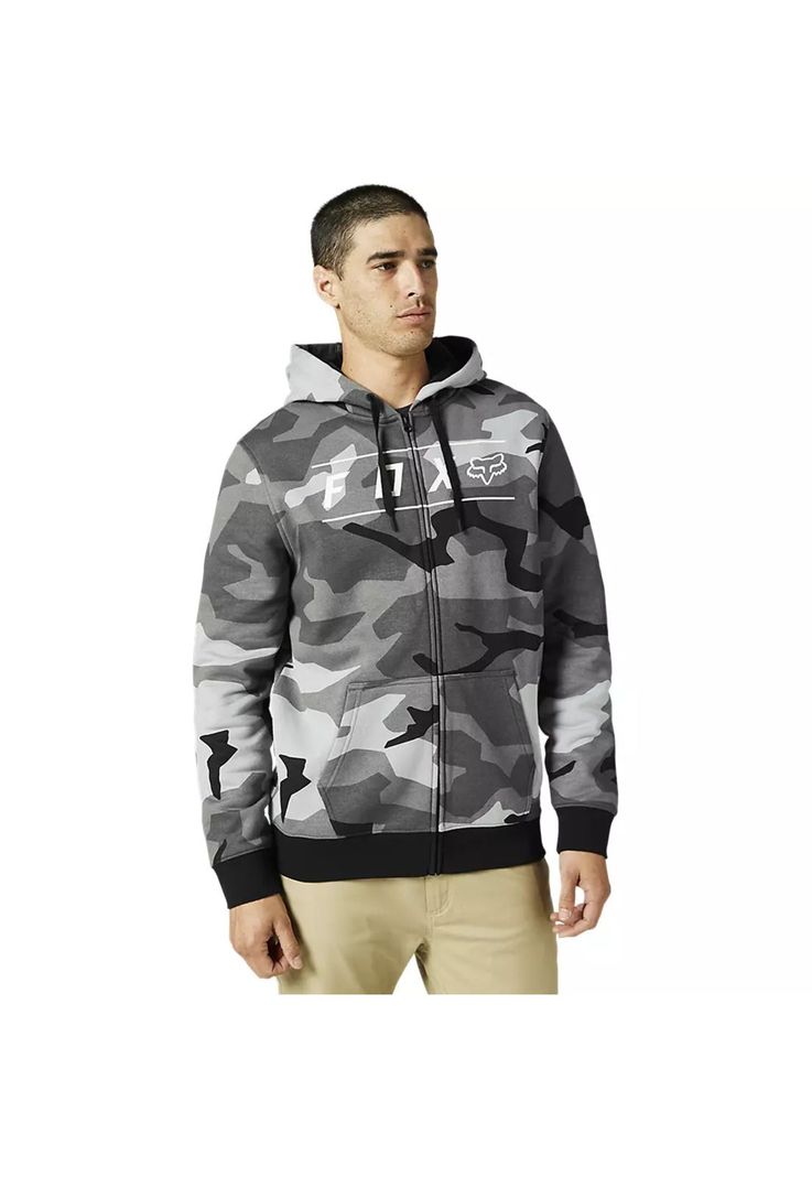Poleron Lifestyle Pinnacle Camo Negro Fox-0