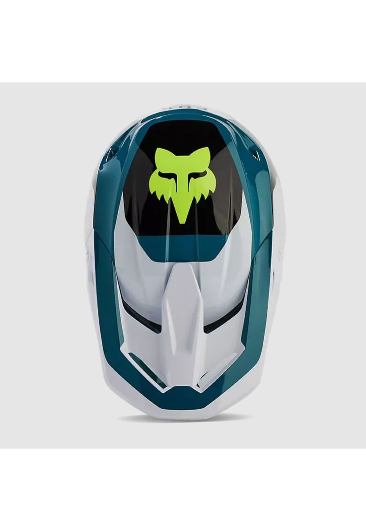 Casco Moto V1 Nitro Azul Petroleo Fox-3