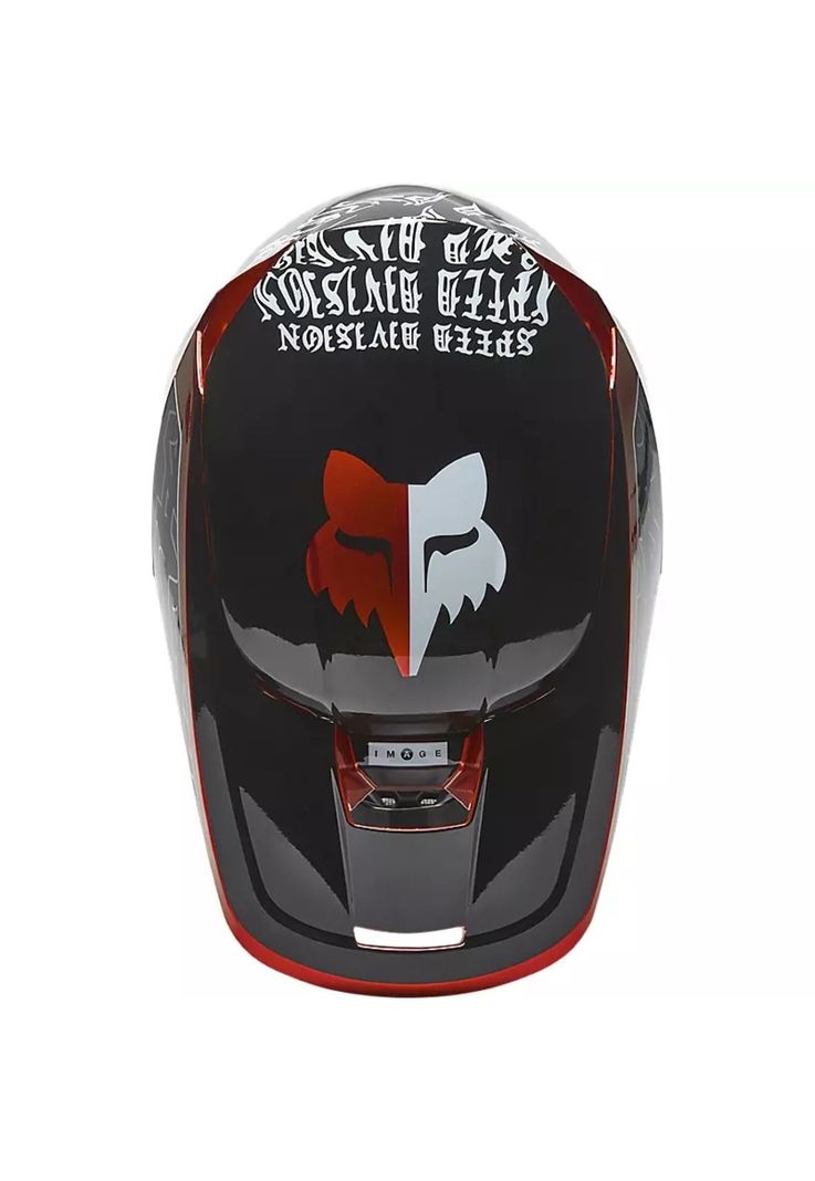 Casco Moto Niño V1 Peril Rojo/Negro Fox-2