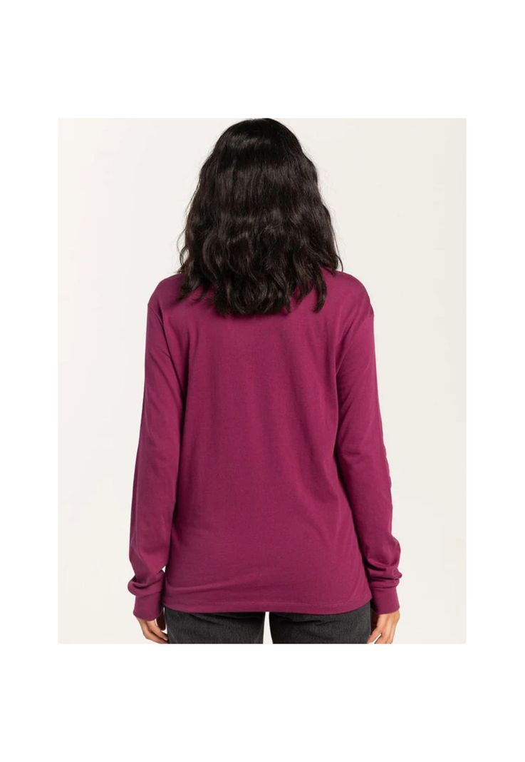 Polera Lifestyle Mujer Withred Manga Larga Burdeo Fox-1
