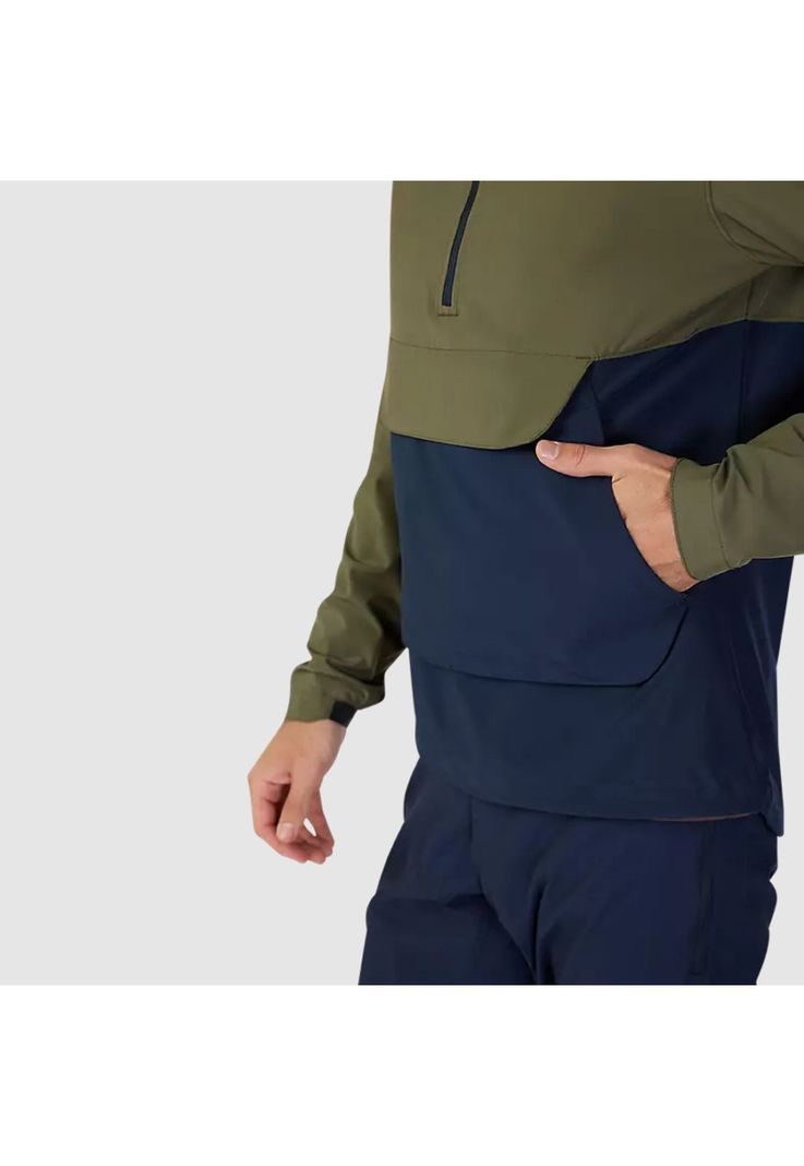 Chaqueta Cortavientos Bicicleta Canguro Ranger Verde Oliva Fox-6