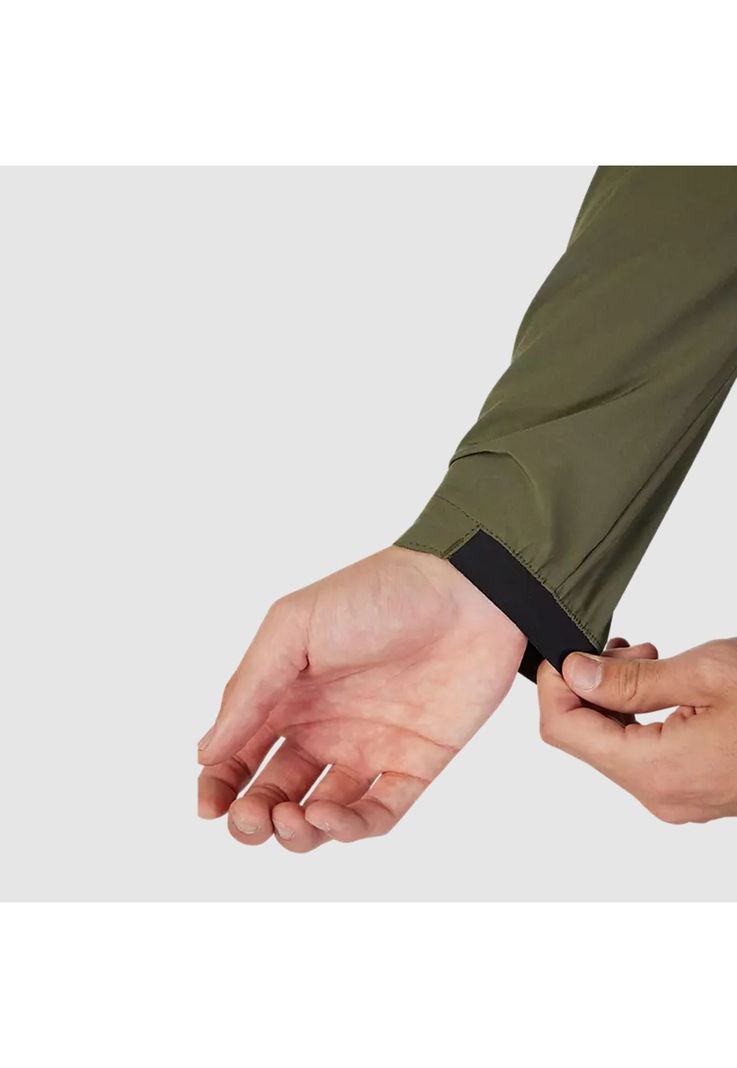 Chaqueta Cortavientos Bicicleta Canguro Ranger Verde Oliva Fox-7
