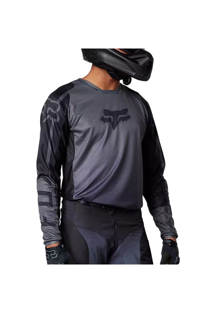 Polera Moto 180 Leed Gris/Negro Fox-1