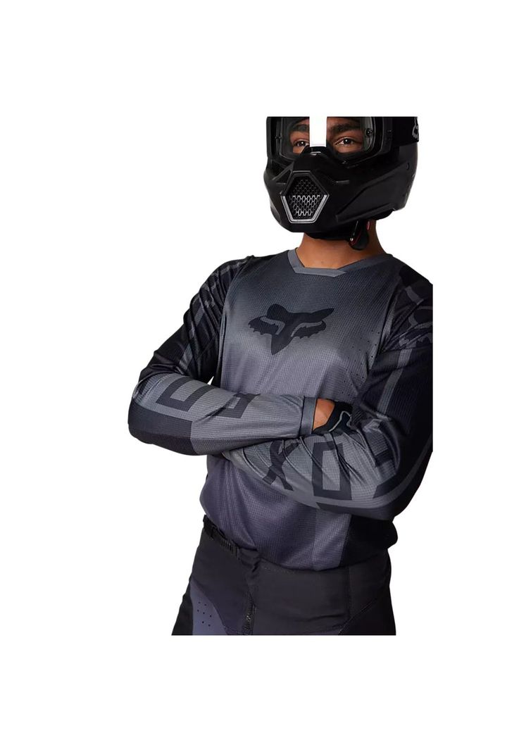 Polera Moto 180 Leed Gris/Negro Fox-4