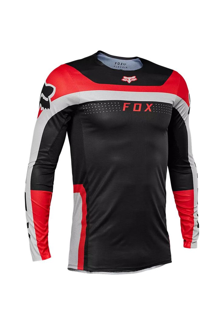 Polera Moto Flexair Efekt Negro/Rojo/Blanco Fox-0