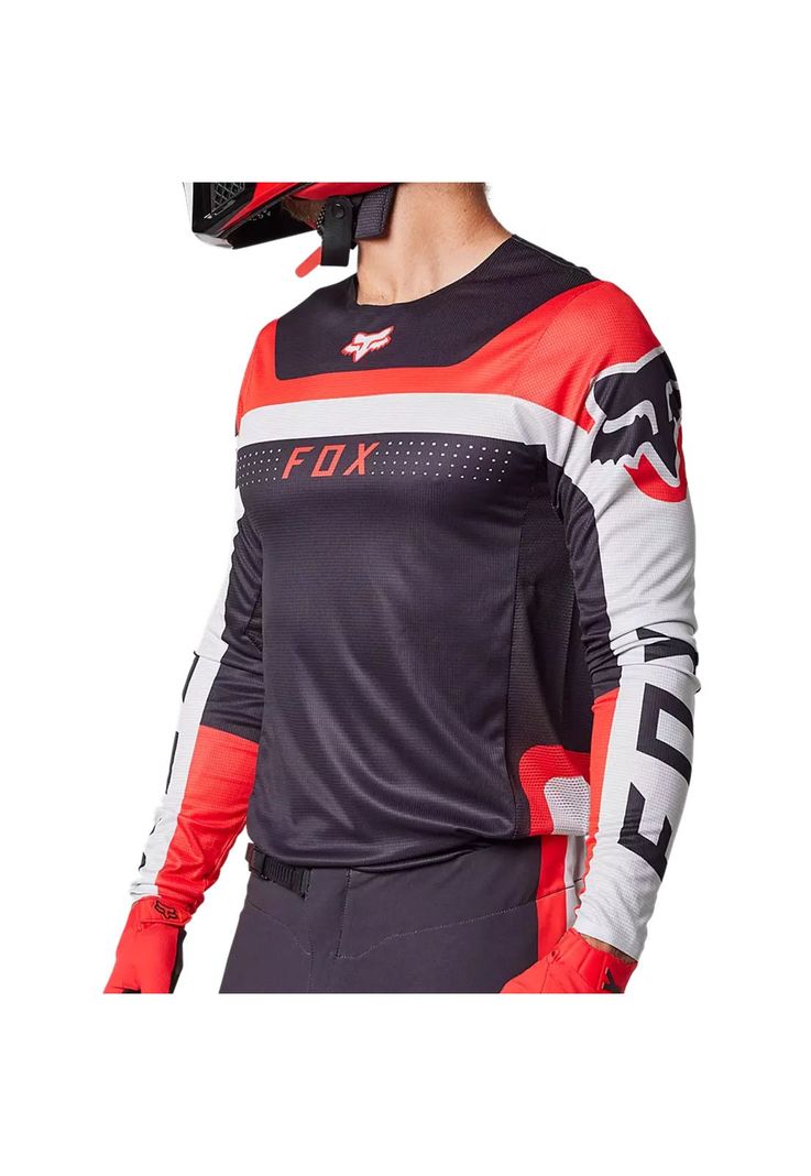 Polera Moto Flexair Efekt Negro/Rojo/Blanco Fox-1