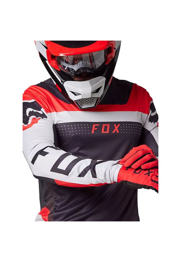 Polera Moto Flexair Efekt Negro/Rojo/Blanco Fox-4
