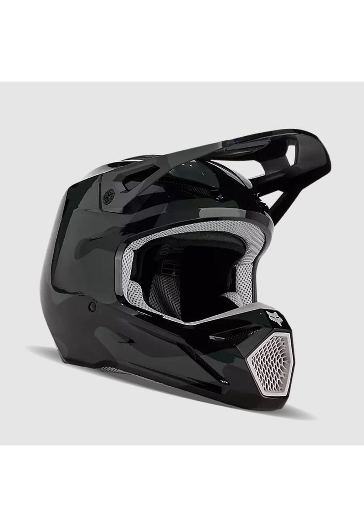 Casco Moto Niño V1 Bnkr Camo Negro Fox-0