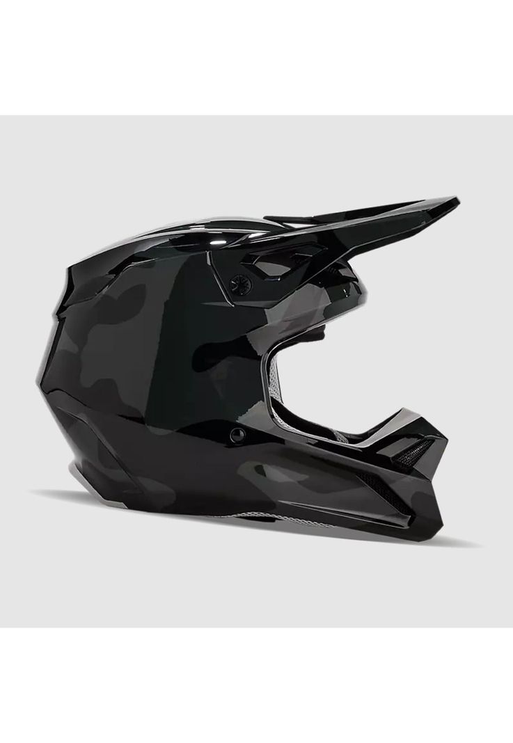 Casco Moto Niño V1 Bnkr Camo Negro Fox-1