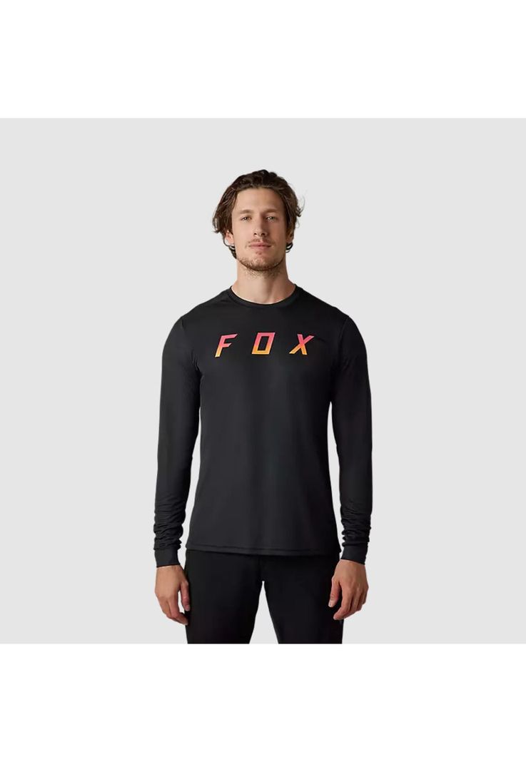 Polera Bicicleta Ranger Dose Manga Larga Negro Fox-1