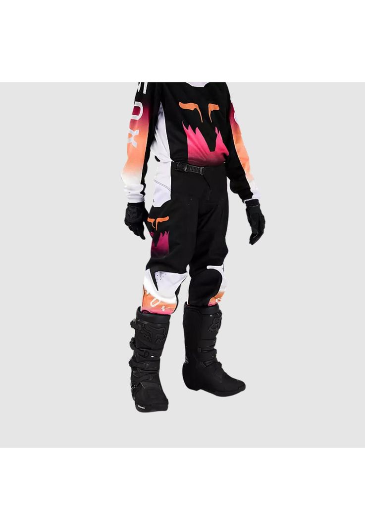 Pantalon Moto Niña 180 Flora Negro/Rosado Fox-5