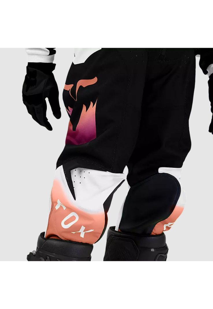 Pantalon Moto Niña 180 Flora Negro/Rosado Fox-6