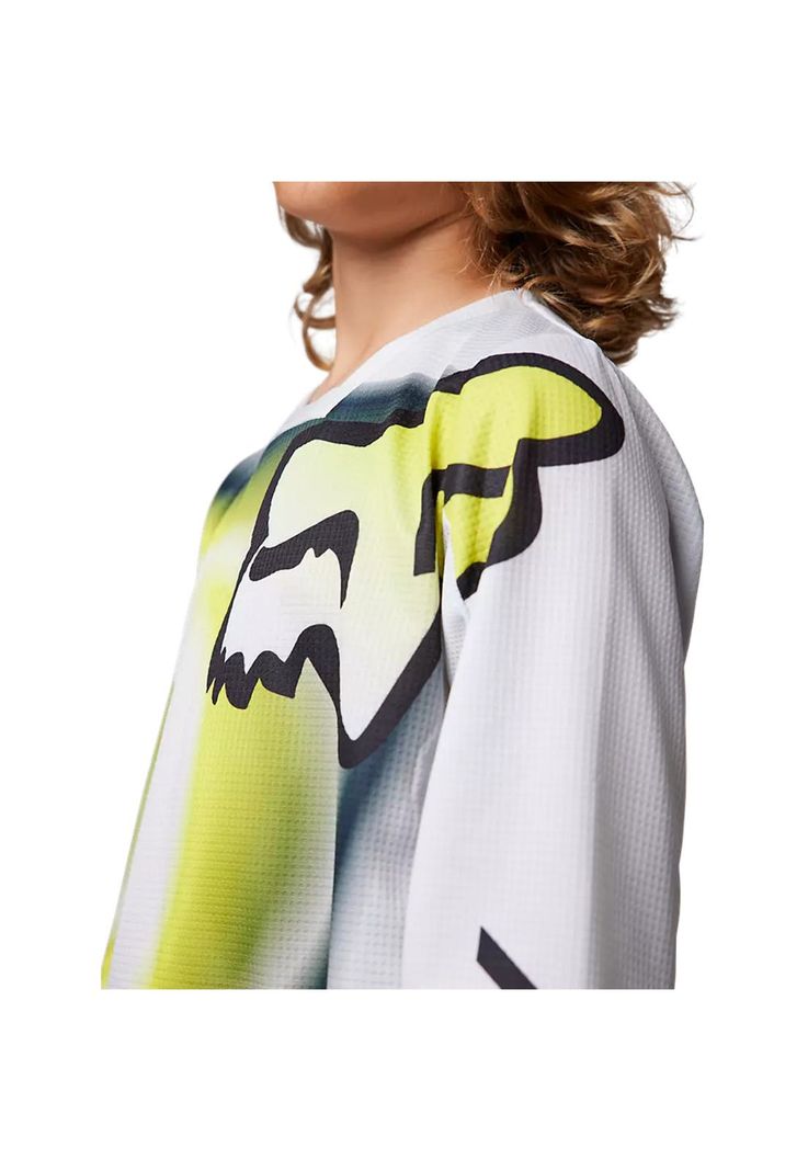 Polera Moto Niño 180 Toxsyk Amarillo Fox-4