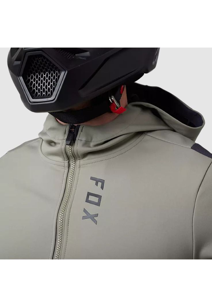 Chaqueta Moto Defend Drive Windbloc® Zip Beige Fox-4