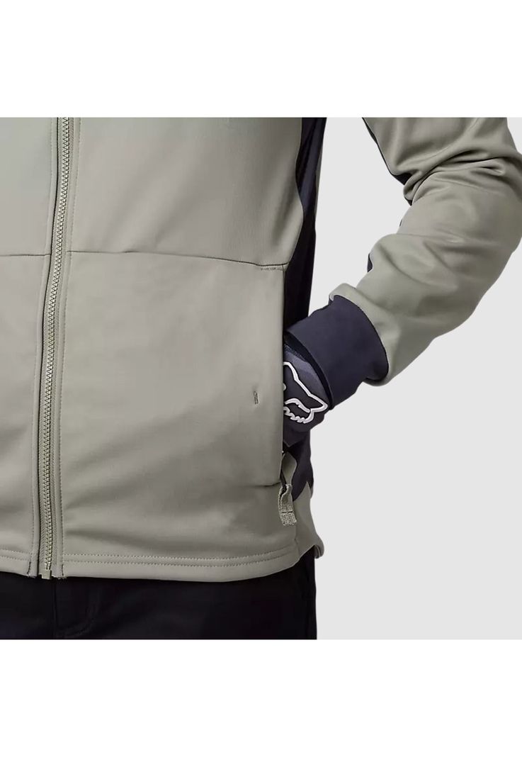 Chaqueta Moto Defend Drive Windbloc® Zip Beige Fox-5