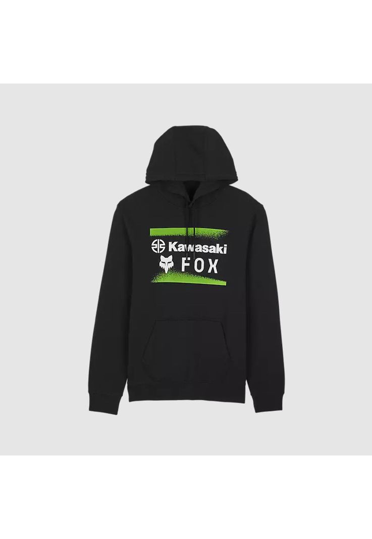 Poleron Lifestyle Canguro Fox x Kawasaki Negro Fox-2