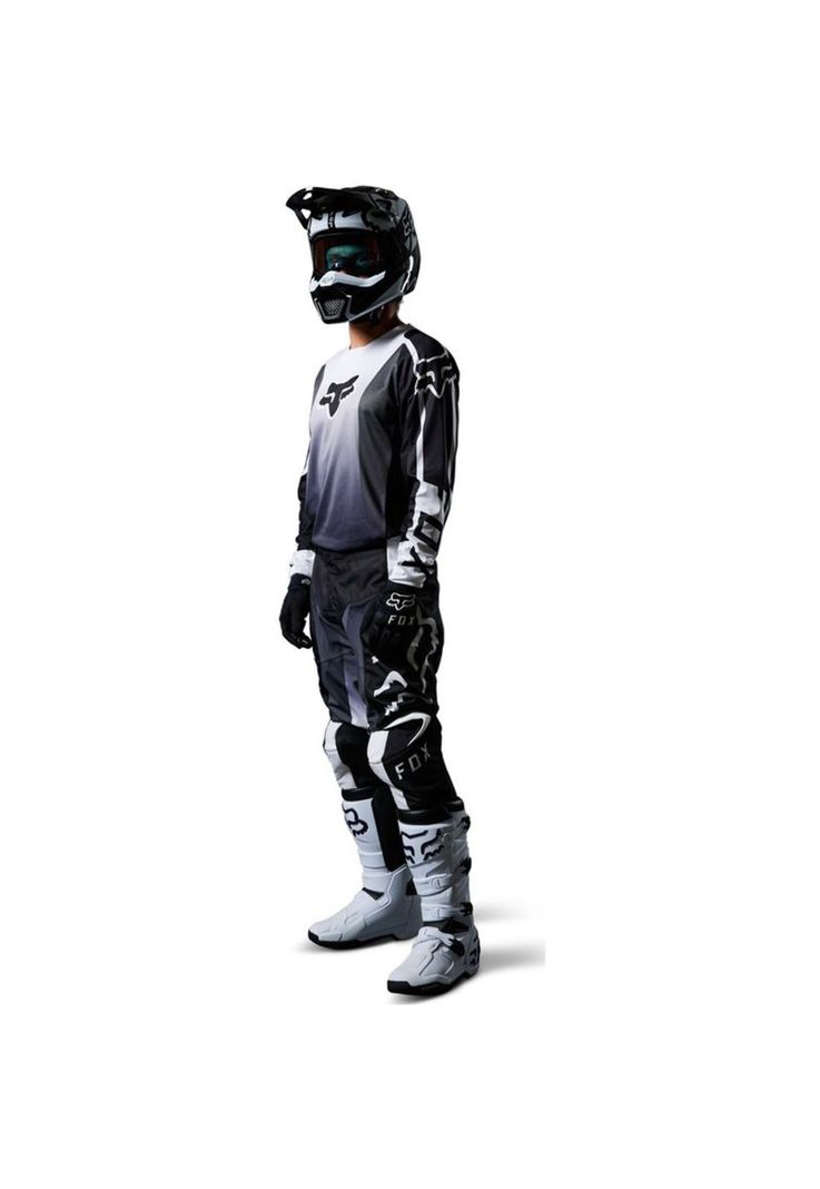 Pantalon Moto 180 Leed Gris/Blanco Fox-1