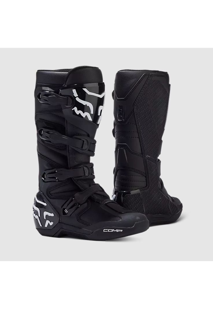 Botas Moto Mujer Comp Negro/Blanco Fox-0