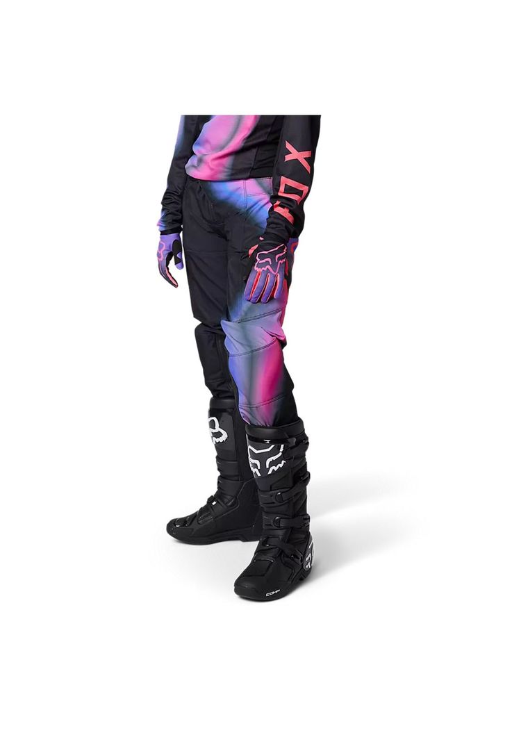 Pantalon Moto Mujer 180 Toxsyk Negro/Rosado Fox-1