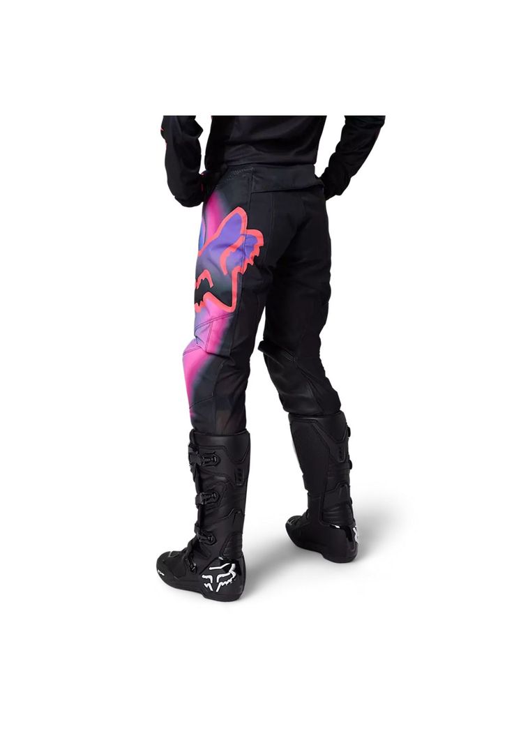 Pantalon Moto Mujer 180 Toxsyk Negro/Rosado Fox-2