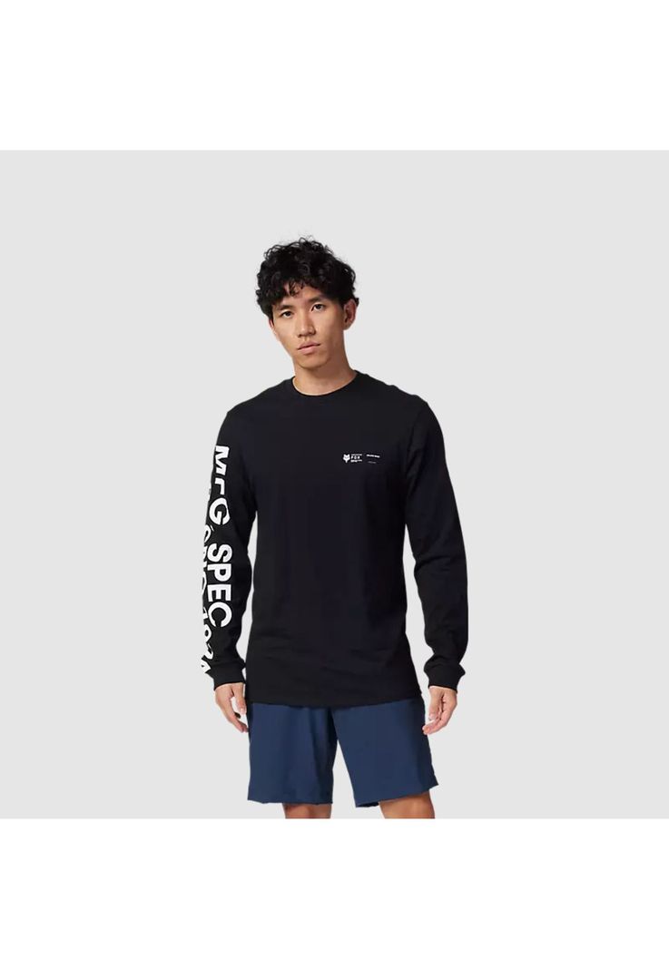 Polera Lifestyle Barge Premium Manga Larga Negro Fox-0