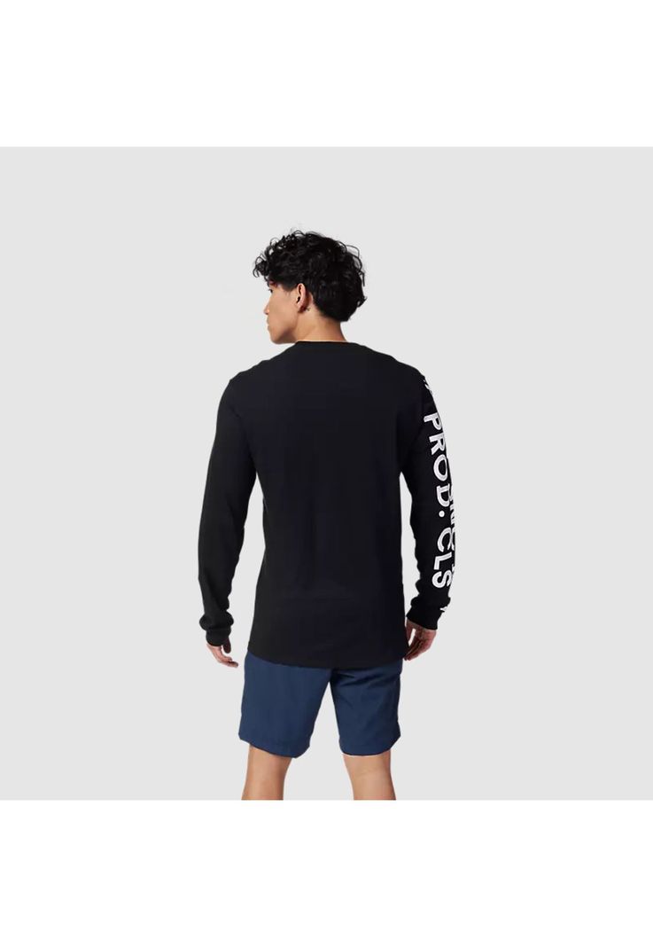 Polera Lifestyle Barge Premium Manga Larga Negro Fox-1