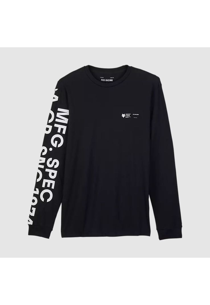 Polera Lifestyle Barge Premium Manga Larga Negro Fox-2