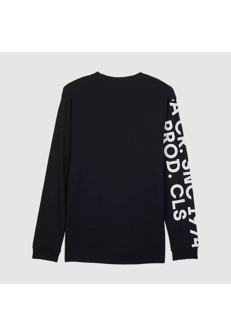 Polera Lifestyle Barge Premium Manga Larga Negro Fox-3