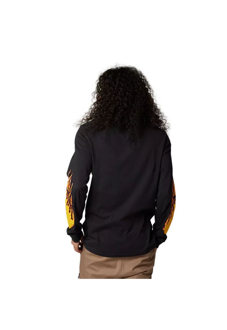 Polera Lifestyle Manga Larga Parkerboss Negro Fox-2