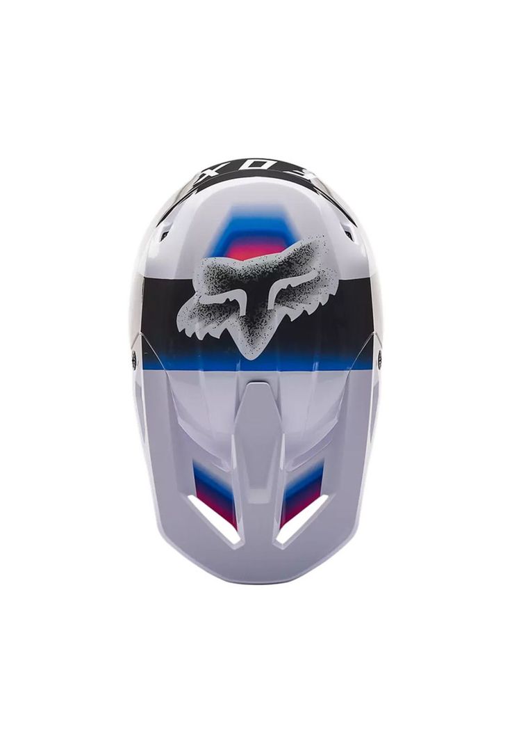 Casco Moto V1 Horyzn Negro/Blanco/Rosado Fox-3