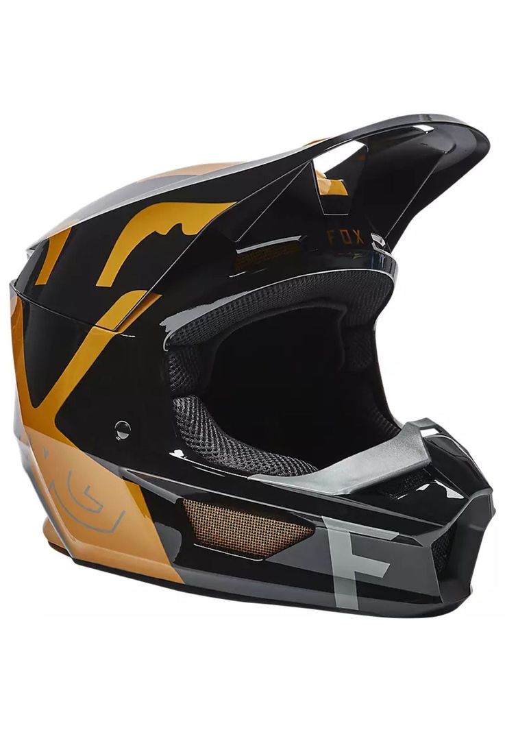 Casco Moto Niño V1 Skew Negro Fox-0