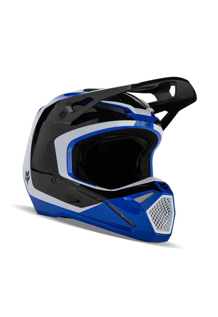 Casco Moto Niño V1 Nitro Azul Petroleo Fox-0