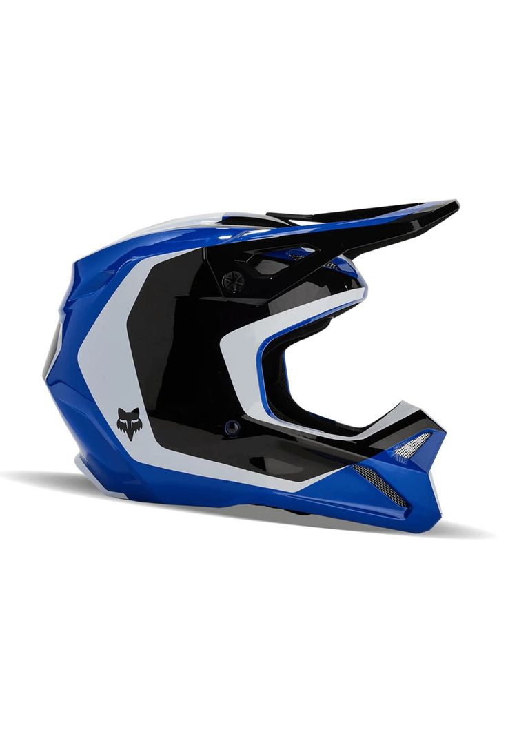 Casco Moto Niño V1 Nitro Azul Petroleo Fox-1