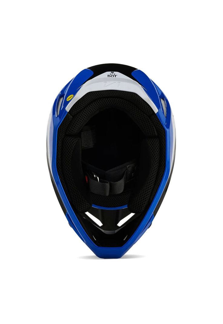 Casco Moto Niño V1 Nitro Azul Petroleo Fox-4