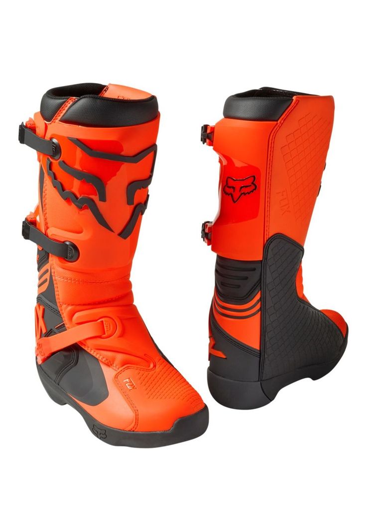 Botas Moto Comp Naranjo Fox-0