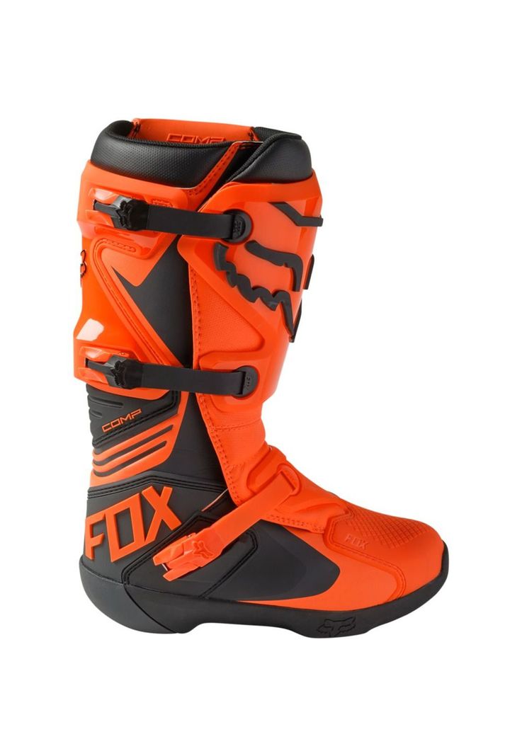 Botas Moto Comp Naranjo Fox-1