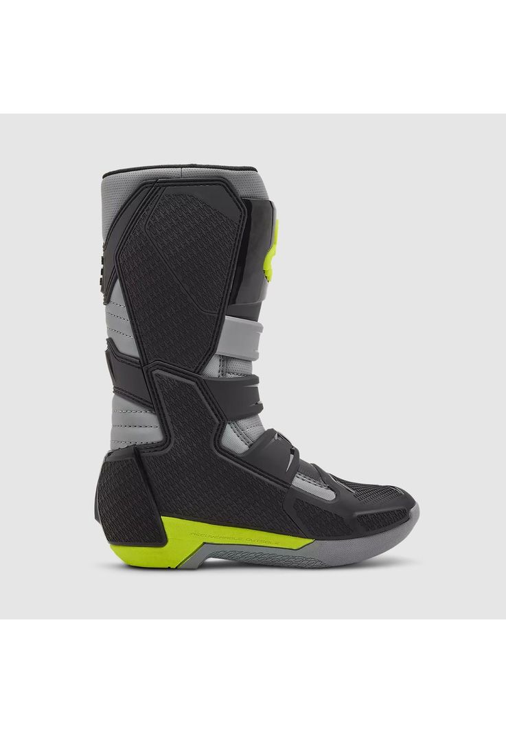 Botas Moto Niño Comp Gris/Amarillo Fox-2