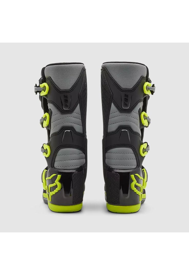 Botas Moto Niño Comp Gris/Amarillo Fox-3