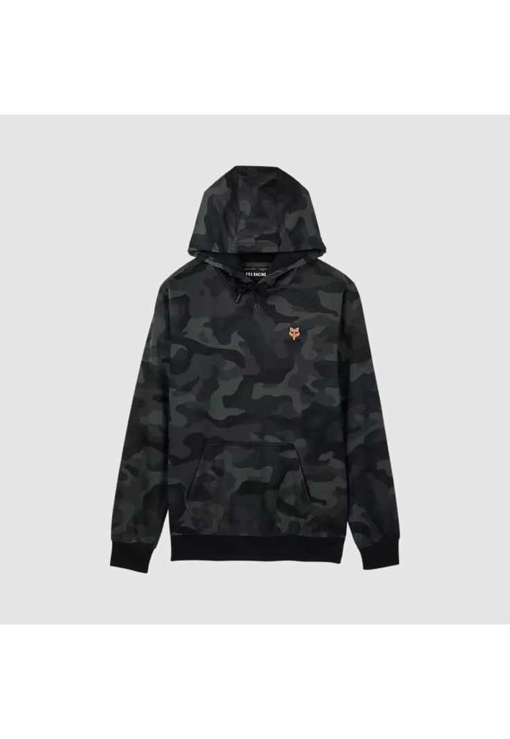 Poleron Lifestyle Canguro Fox Head Camo Negro Fox-0