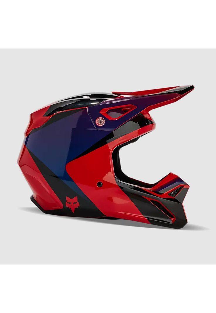 Casco Moto V1 Streak Rojo/Morado Fox-1