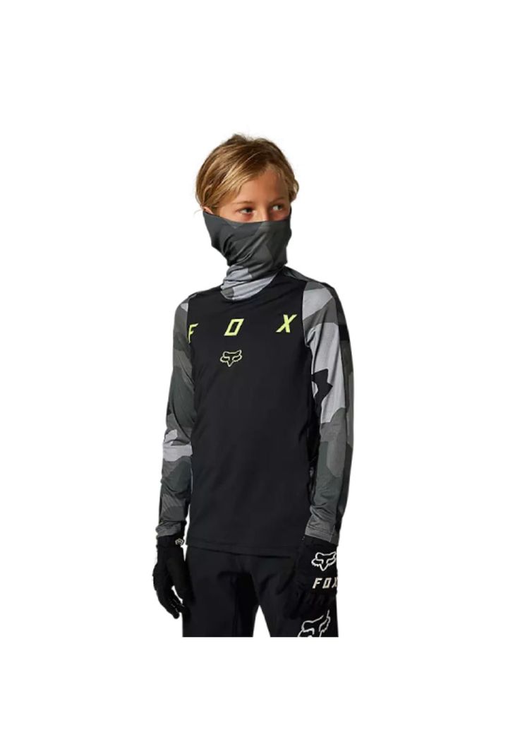 Polera Moto Niño Ranger Drive Camo Verde Fox-1
